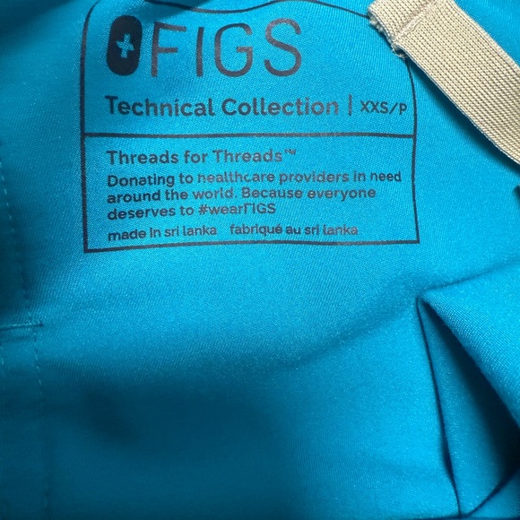 Figs Womens Joggers XXSP. Technical Collection Teal - Picture 3 of 5